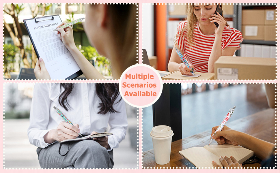 12pcs Cute Writing Pens for Women Girls Fancy Pens