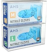AHS Glove Dispenser Triple-Layer Glove Box | Acrylic Mountable Glove Box Holder with Individual C...