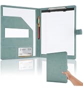 Professional Padfolio with Clipboard, Faux Leather Portfolio Folder Binder, Legal Pad Holder for ...