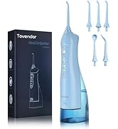 TOVENDOR Electric Water Flosser, Cordless Rechargeable Dental Oral Irrigator IPX7 Waterproof 300M...