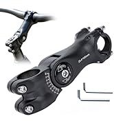 PSLER Adjustable Bike Stem - 25.4mm Handlebar &amp; 28.6mm Fork, 100mm Center Length, Aluminum Bicycl...