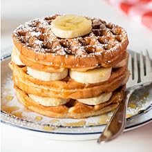 multi mini maker, mini waffle, breakfast, 4 mini waffles, no drip