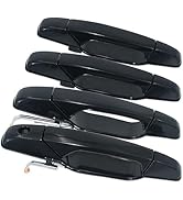 Anumit Exterior Door Handle, 4PCS Front Rear Driver Passenger Car Door Handles for 2007-2014 Chev...