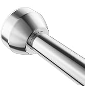 TEECK Shower Curtain Rod, 27-76 inch Adjustable Tension Spring, Shower Curtain Rod Tension, Premi...