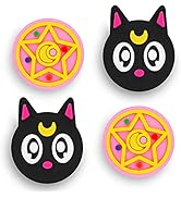 Owngen Cute Thumb Grip Caps for Nintendo Switch/Lite/OLED, Kawaii Magic Moon Joy-Stick Button Sti...