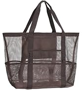 F-color Mesh Beach Bag Family - Large Tote Bag for Cruise Pool Toys Beach Vacation Essentials