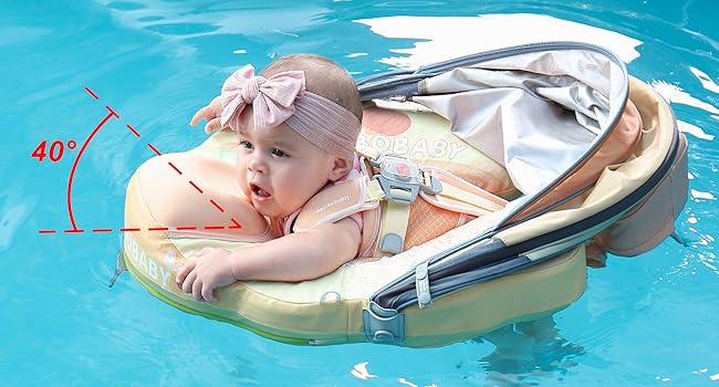 Mambobaby Float Add Tail Newest BabyInfant Swim Float with Canopy