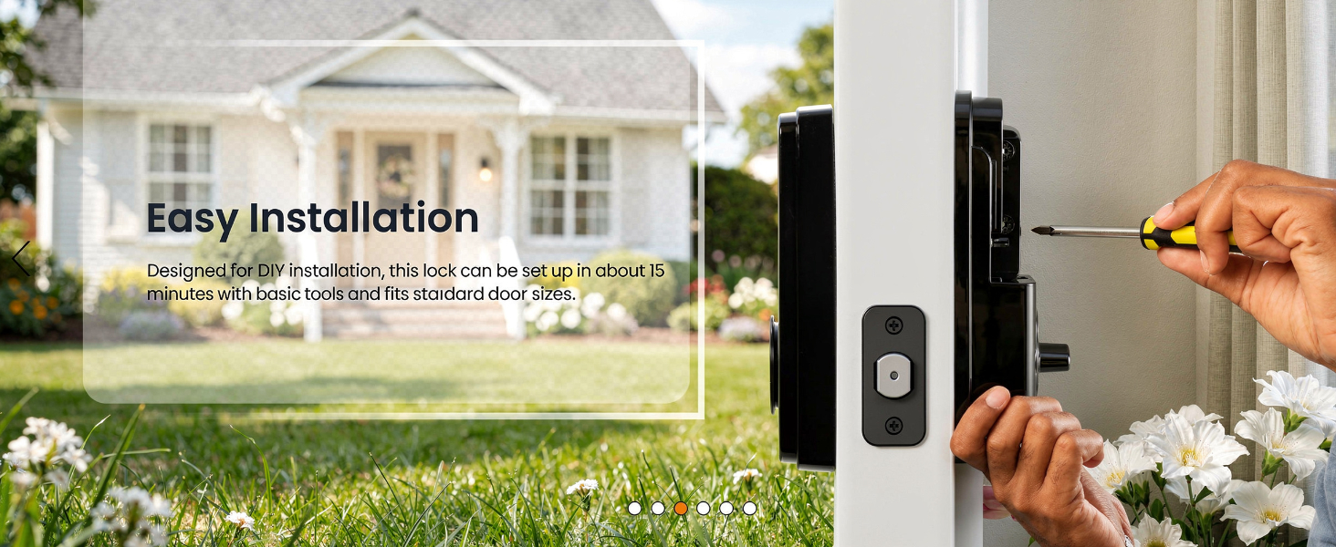 Easy Installation DIY Set Up Most Standard Front Doors