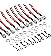 10pcs Female 5.5 x 2.1 mm Panel Mount DC Power Barrel Jack Plug Connector - Threaded Female DC Pi...