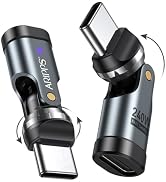 USB C Adapter [2-Pack], PD 240W USB C 90 Degree Adapter, USB Type C Right Angle Adapter/360 &amp; 180...