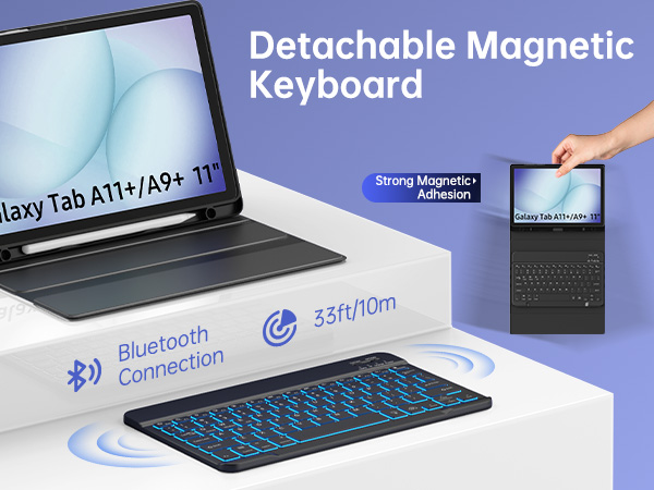 galaxy tab a9+ case with keyboard mouse