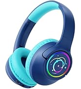 Kids Bluetooth Headphones, 85H Playtime Wireless Headphones for Kids, Colorful LED Lights, 85/94d...