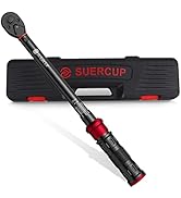 SUERCUP 1/2-inch Drive Torque Wrench - 10-170 ft.lb/13.6-230.5 Nm, Dual-Direction Adjustable 72 t...