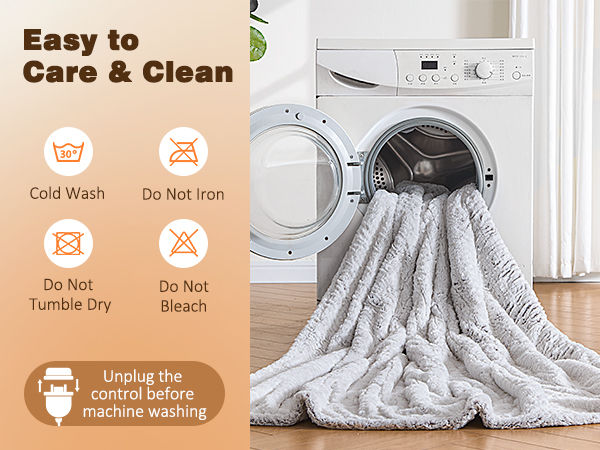 Unplug the controller before machine washing