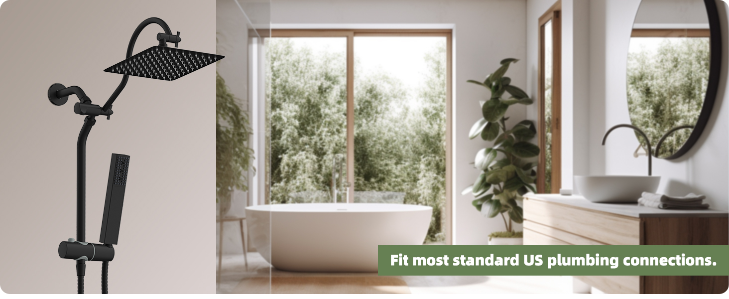 Shower Arm with Shower Head Combo