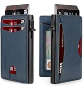 RUNBOX Slim Card Wallet for Men with ID Window – Minimalist RFID Wallet, Pop-Up Function, Ultra T...