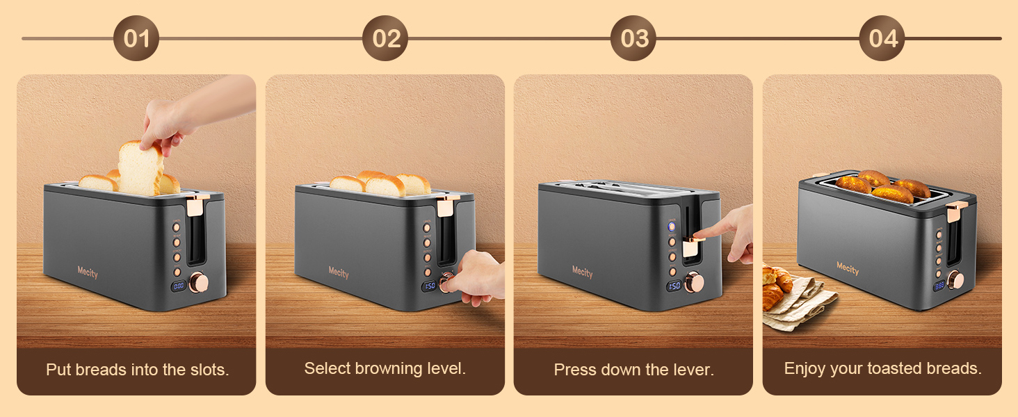4 Steps to toast breads