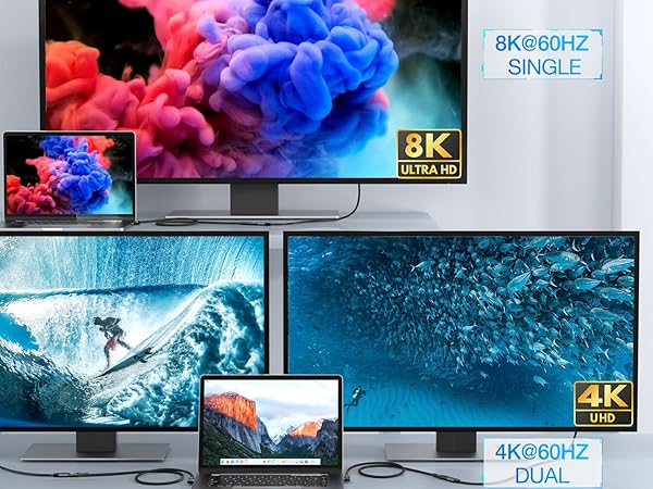 240W Fast Charge, 40Gbps SuperSpeed Data Sync, 8K@60HZ Video Output, Braided