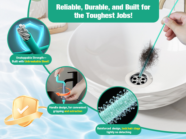 drain snake drain clog remover snake drain hair removal tool