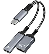 2-in-1 USB C OTG Adapter and Charger, Type C OTG Charging Adapter with 60W PD Fast Charging, USB ...