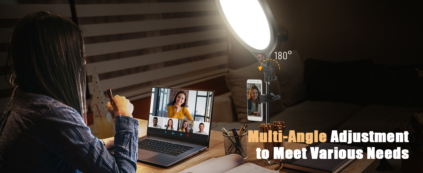 ring light with phone holder