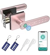 BIWIBON Fingerprint Door Lock, 5 in 1 Fingerprint Door Knob with Smart APP/Fingerprint/IC Cards/P...