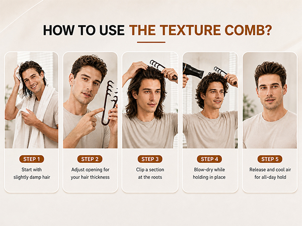 Fluffy texture styling comb