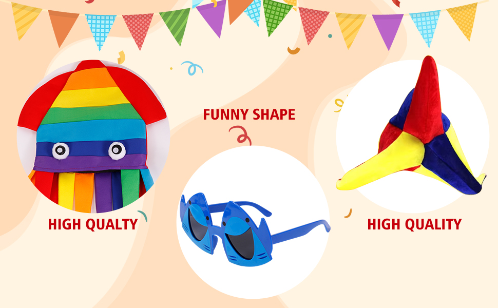 quality funny hats funny party glasses photo booth props