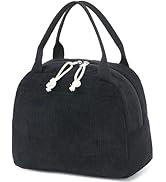 Bluboon Lunch Bag for Women Men Cute Corduroy Lunch Tote Bags Reusable Insulated Lunch Box Large ...