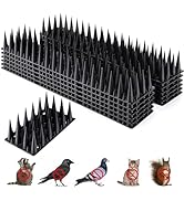 TOBWOLF 12 Pack Bird Spikes for Outside, Pigeon Outdoor Bird Scare Spikes for Small Squirrel Cat ...
