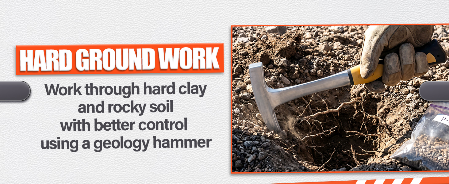 geology hammer hard ground gunsmith clay rocky soil digging pick control tool