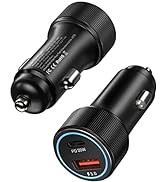 2-Pack USB C Car Charger, 38W 2-Port iPhone 14 Car Charger, All Metal PD3.0 Dual Cargador Carro L...