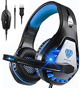 DIWUER Stereo Gaming Headset for Nintendo Switch, PS4, Xbox One with Noise Cancelling Mic, Soft E...