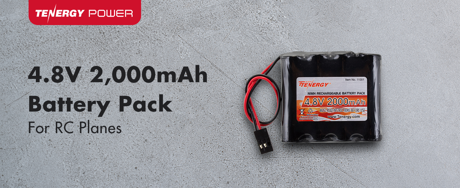 Tenergy 4.8V 2,000mAh battery pack for RC planes