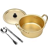AHIER Ramen Pot, Korean Ramen Cooking Pot With Lid Spoon and Chopsticks (1pair), Korean Ramen Noo...