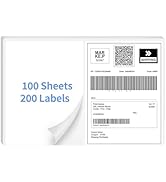Jayard Half Sheet Shipping Labels, 2 Per Page Self Adhesive Mailing Labels Shipping Address Label...