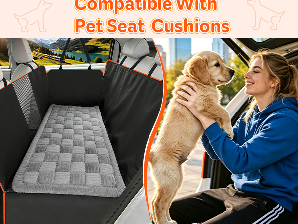 Dog Car Seat Cover for Back Seat