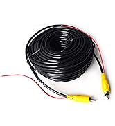 20M 65FT RCA Phono Video Extension Cable for Truck RV Trailer Car Backup Camera Monitor Rear View...
