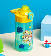 Zak Designs Sage PAW Patrol Water Bottle For School or Travel, 16oz Durable Plastic Water Bottle