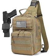 HPDF Small Tactical Military Backpack Sling Crossbody Holster Bag For Men CCW Sling Bag 10L
