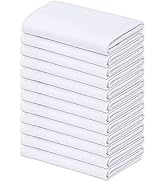 GOLD TEXTILES Bulk Pack of 48 Polycotton King Size Pillowcases, White T200-21"x40" (Fits 20" X36"...