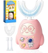 KEGOZ Kids U Shaped Electric Toothbrush, 360 Degree Full Mouth Sonic Toothbrush with 4 Brush Head...