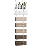 Aetyord Towel Racks for Bathroom Over The Door Towel Racks Towel Storage Organizer with Metal She...