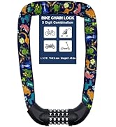 NDakter Bike Chain Lock, 5 Digit Combination Heavy Duty Anti Theft Bicycle Chain Lock,2.62/3.2/4....