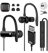 ASKUBSKU USB Headset with Microphone for PC 8.2Ft Cord, USB A Headphones for School Computer, Wir...