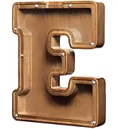 AORCMITN Large Wooden Letter Coin Personalized Piggy Bank for Boys Girls Kids Toddler Adults Mone...