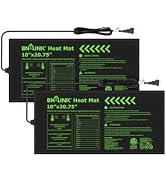 BN-LINK Durable Seedling Heat Mat for Seed Starting 10" x 20.75", 2 Pack Waterproof Warming Mat P...