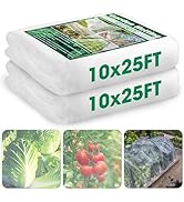 Unves 2 Pack 10 x 25 FT Garden Netting, Mosquito Bird Insect Netting for Garden Protection Vegeta...
