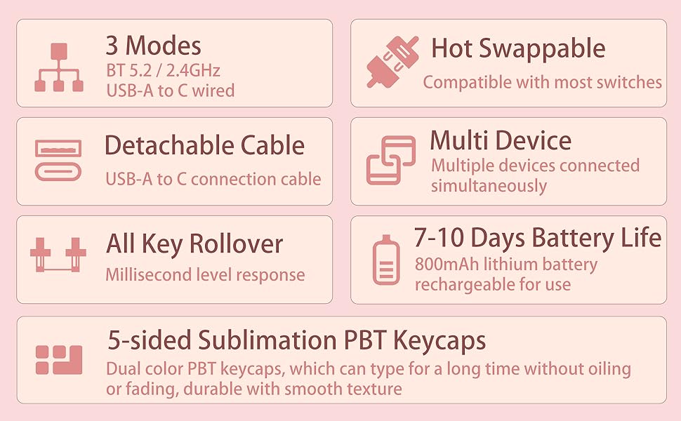 FOPATO S21 Number Pad Hot Swappable Numpad Bluetooth Wireless Numeric Keypad Mechanical Keyboard