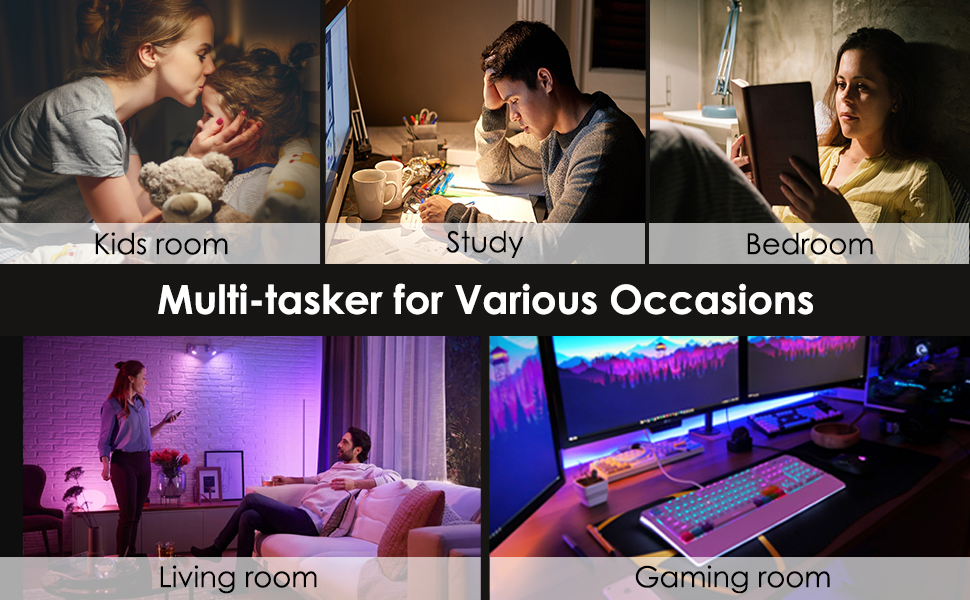 light alarm clock fits for any room in your home such as bedroom, living room, and gaming room